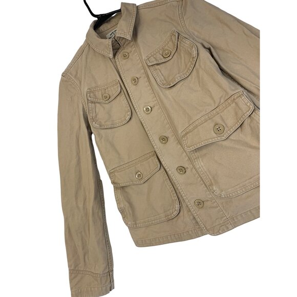 VTG 90s Ralph Lauren Polo Jeans Tan Field Jacket S - Picture 3 of 11